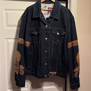 VINTAGE COOGI Down Under Blue Men’s Embroidered Denim Jacket